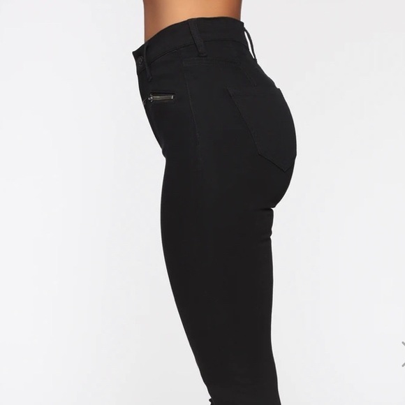 Black High waisted skinny jeans, size 7 - Picture 5 of 5